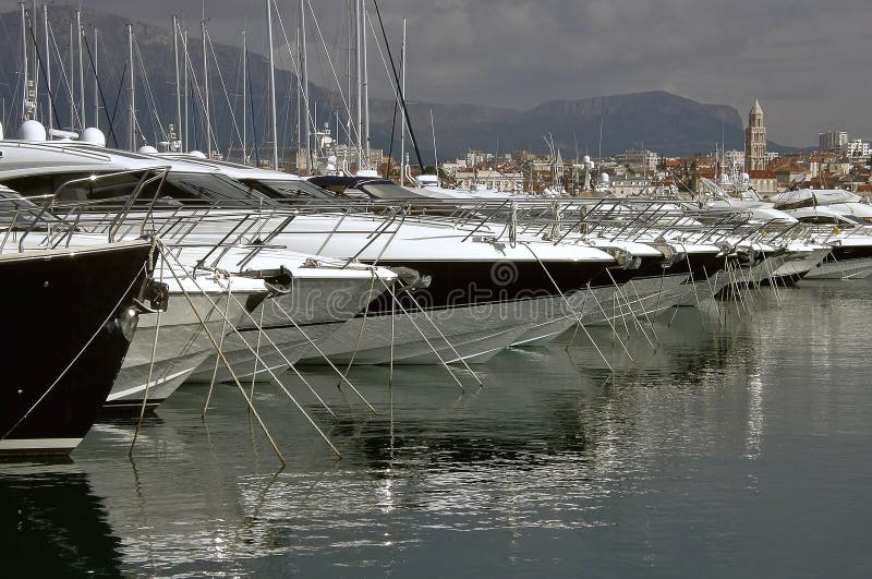 Luxury yachts in Split