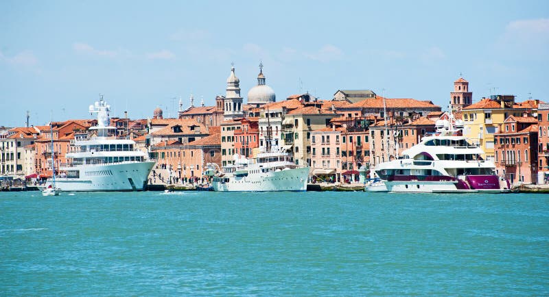 Luxury Yachts in Venice stock photography Luxury Yachts in Venice stock photography
