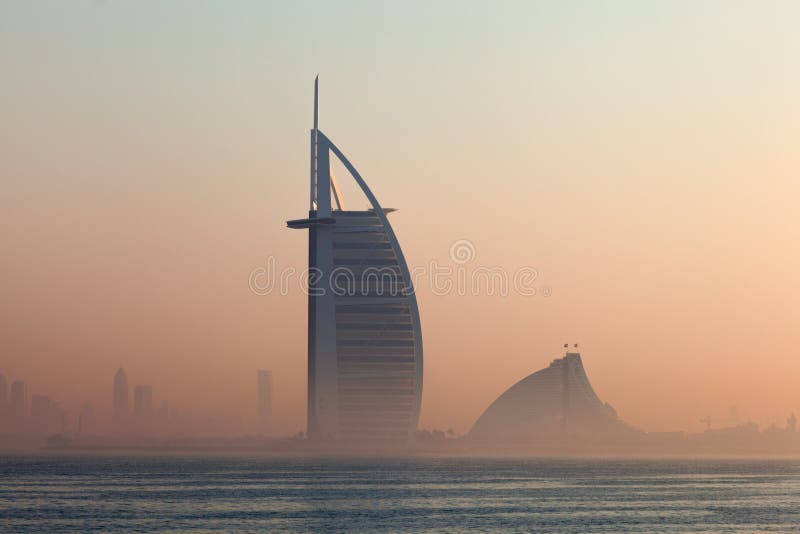 Luxushotel Burj Al Arab in Dubai stockbilder Luxushotel Burj Al Arab in Dubai stockbilder