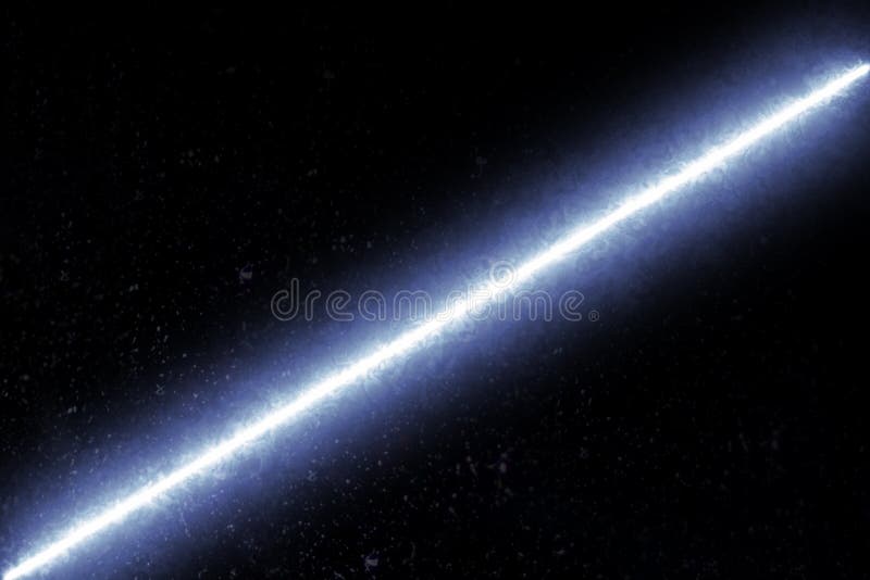 Luz abstrata do raio no espaço Linha efeito do feixe