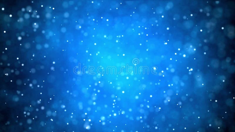 Luz azul do fundo do movimento e partículas de aumentação piscar ilustração royalty free