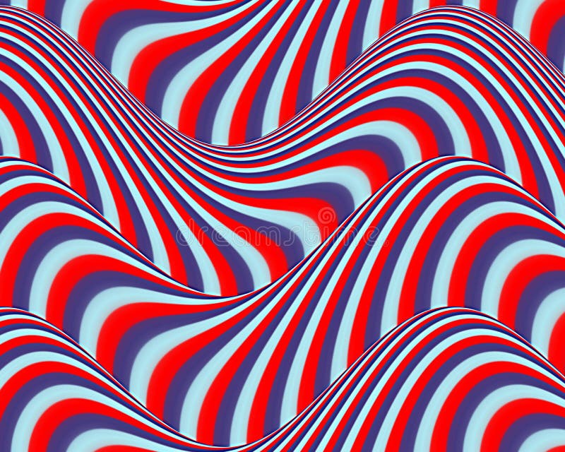 Op Art Flowing Stripes Red Blue Light Blue. Made with Op Art rules in mind. Op Art Flowing Stripes Red Blue Light Blue. Made with Op Art rules in mind.