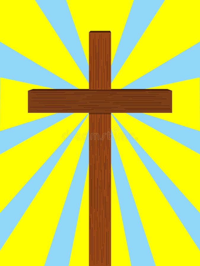 Luz de los rayos de la cruz cristiana ilustración del vector Luz de los rayos de la cruz cristiana ilustración del vector