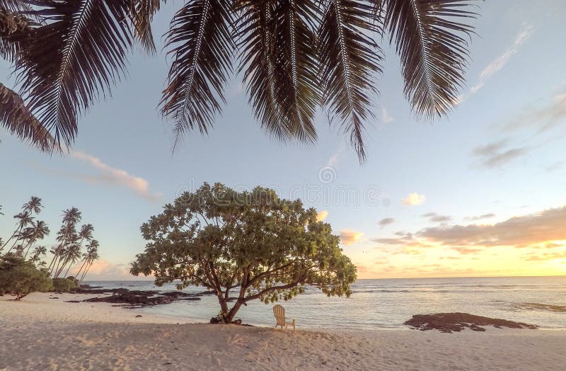 Luz de oro del sol de la oscuridad en la puesta del sol en beac tropical vacío hermoso imagen de archivo libre de regalías Luz de oro del sol de la oscuridad en la puesta del sol en beac tropical vacío hermoso imagen de archivo libre de regalías