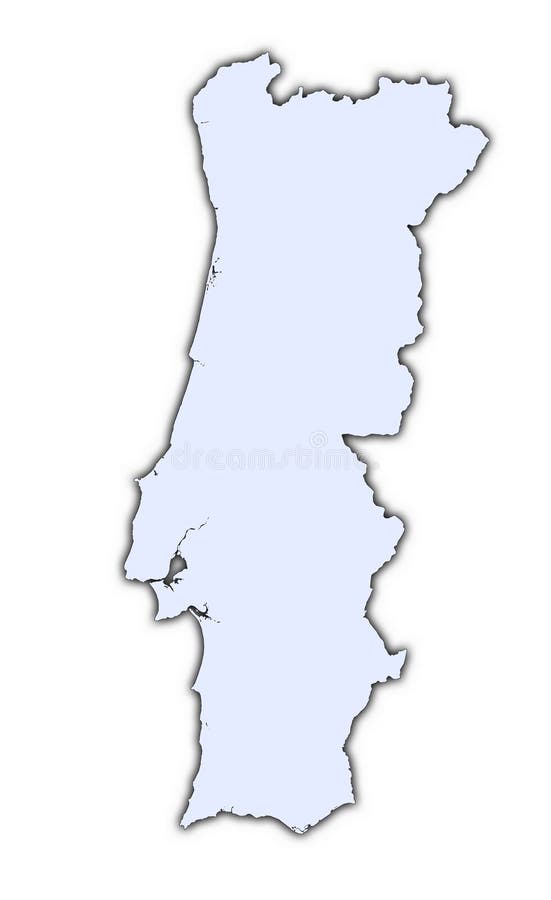 Mapa De Portugal E Cor Branca Das Estradas Ilustração do Vetor - Ilustração  de porto, terra: 145762220