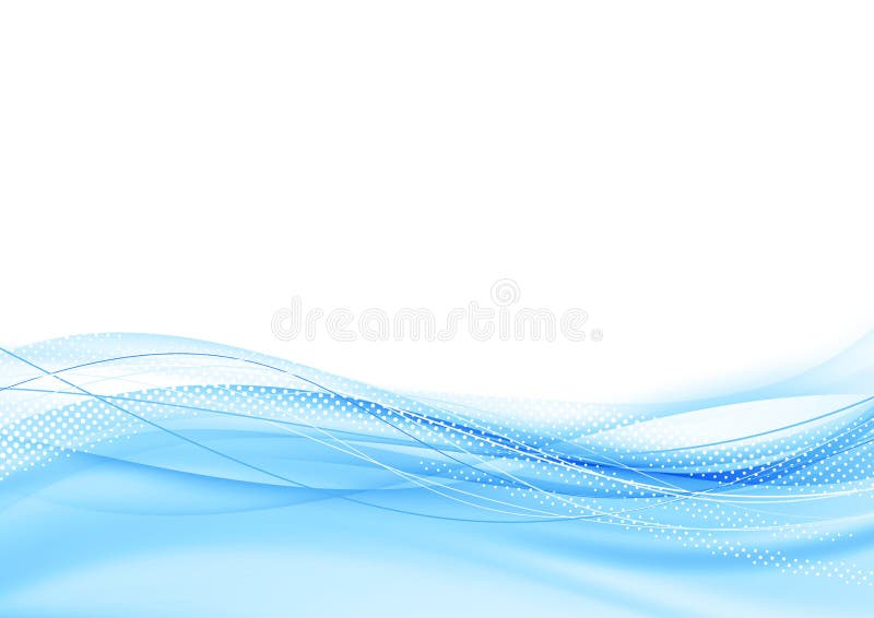 Luz - fundo elegante do gráfico do fluxo das ondas da beira azul do swoosh