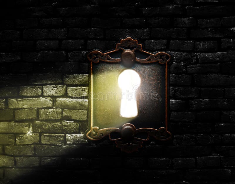Luz a través de una cerradura imagen de archivo libre de regalías Luz a través de una cerradura imagen de archivo libre de regalías