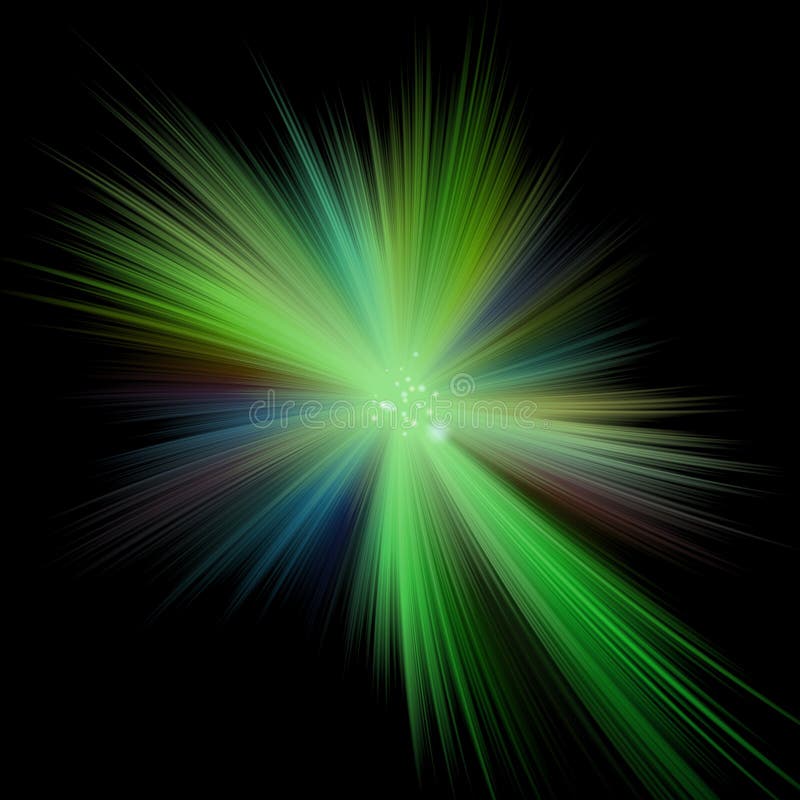 Luz verde en cielo y universo, fondo negro, estrellas del verde y cometa stock de ilustración Luz verde en cielo y universo, fondo negro, estrellas del verde y cometa stock de ilustración