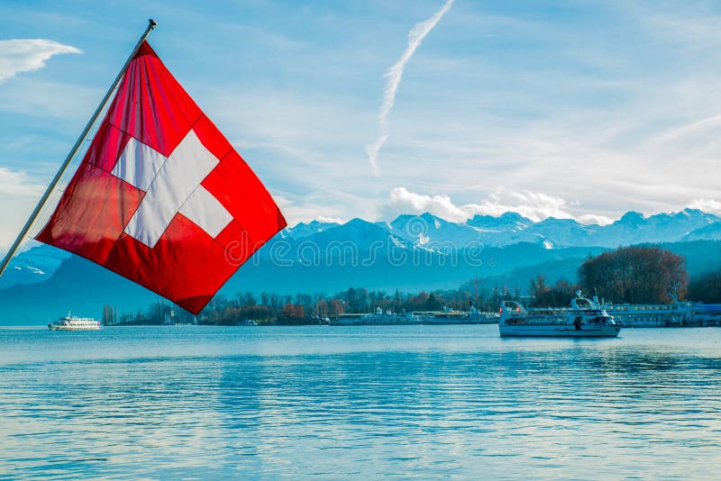 Luzern, at the Vierwaldstättersee in central Swiss