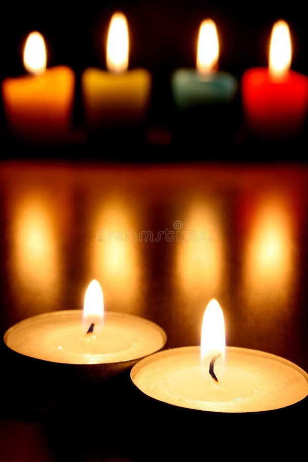 Luzes & velas do chá foto de stock royalty free Luzes & velas do chá foto de stock royalty free