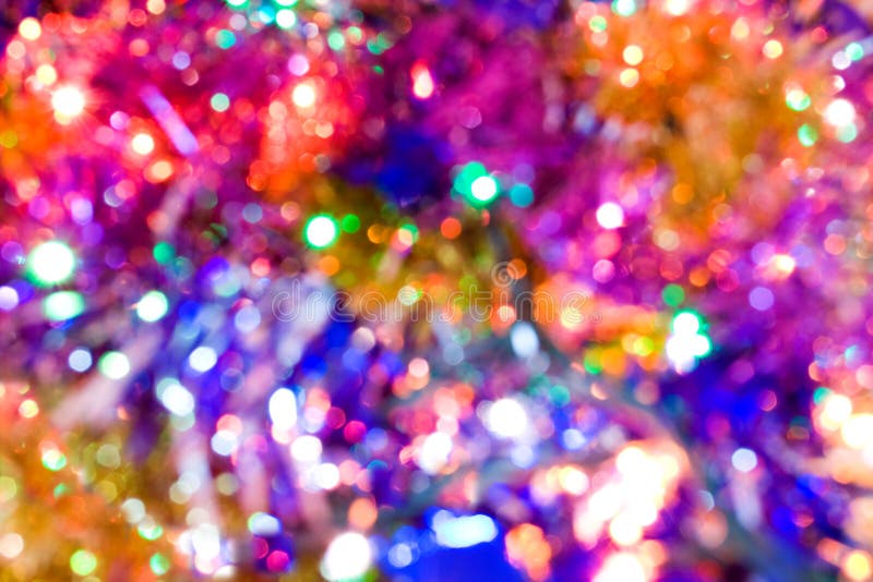 Many bright blurred and colourful lights. Many bright blurred and colourful lights