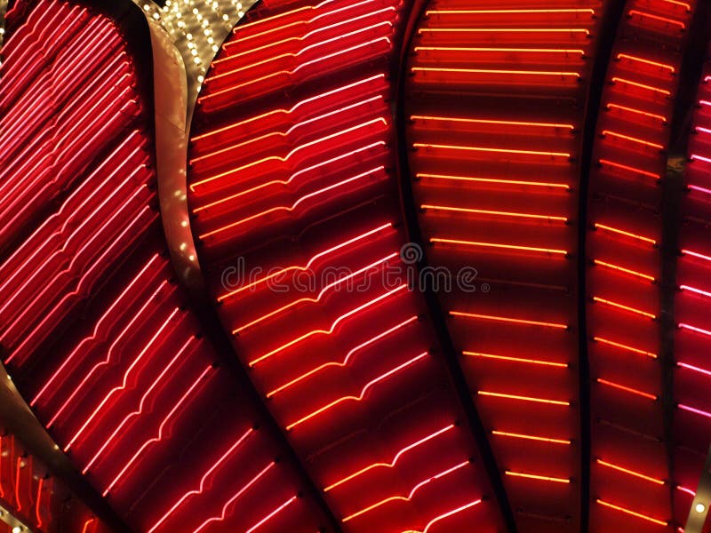 Close-up of Red Neon Lights in Las Vegas. Close-up of Red Neon Lights in Las Vegas