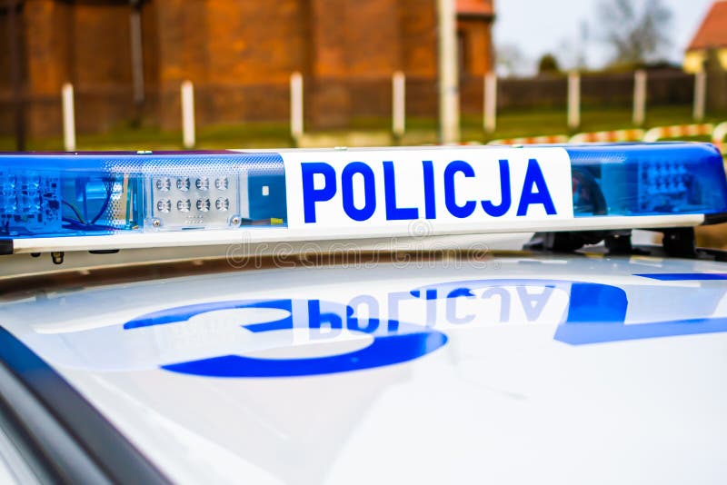 Luzes de telhado de um veículo policial fotografia de stock Luzes de telhado de um veículo policial fotografia de stock