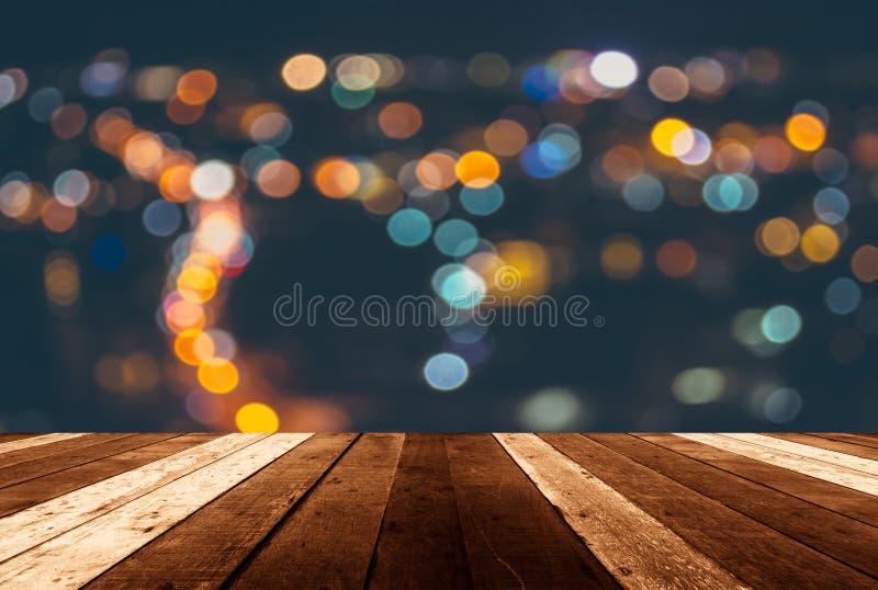 Luzes bokeh desfocadas de um edifício alto fotografia de stock