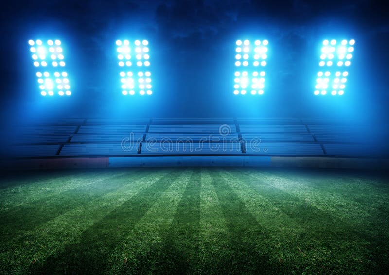 Luzes do estádio de futebol
