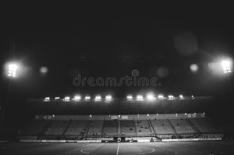 LVIV UKRAINA, Październik, - 19, 2018: Ogólny widok S, stadium ' obraz royalty free LVIV UKRAINA, Październik, - 19, 2018: Ogólny widok S, stadium ' obraz royalty free