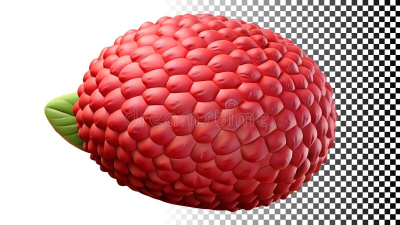 Lychee fruit close,up, tropical food, juicy snack png transparent image Generative AI stock illustration