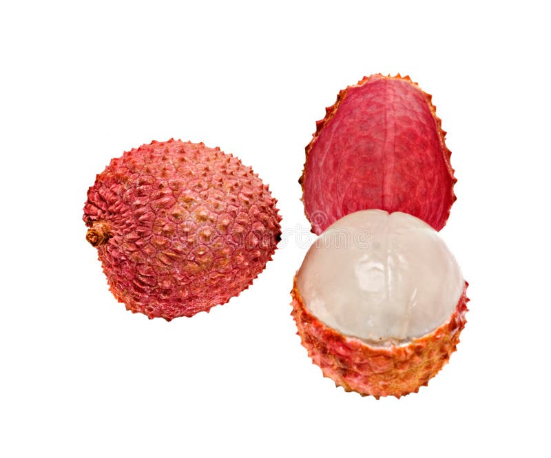 Lychee and peeled lychee