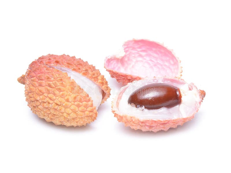 Lychees изолированные на белой предпосылке стоковые фото