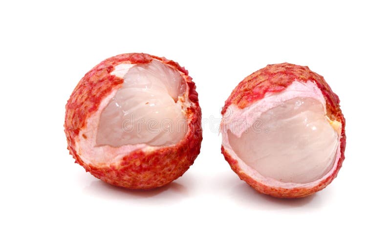 Lychees изолированные на белом. стоковые фото