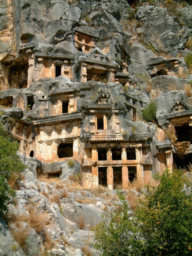 Lycian tombs in Myra. Lycian tombs in Myra