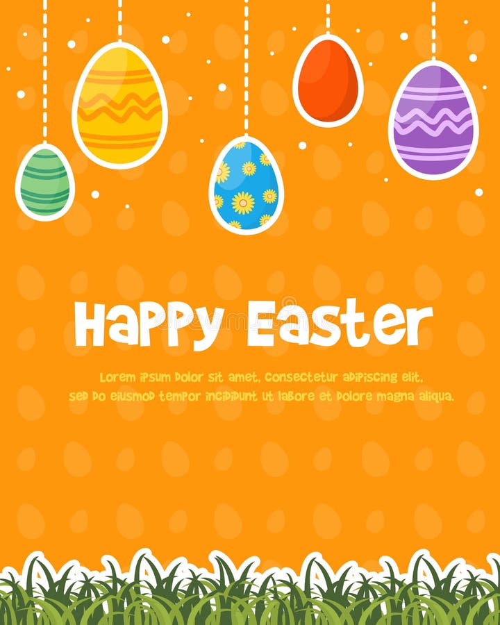 Lycklig affisch för easter dagberöm stock illustrationer Lycklig affisch för easter dagberöm stock illustrationer