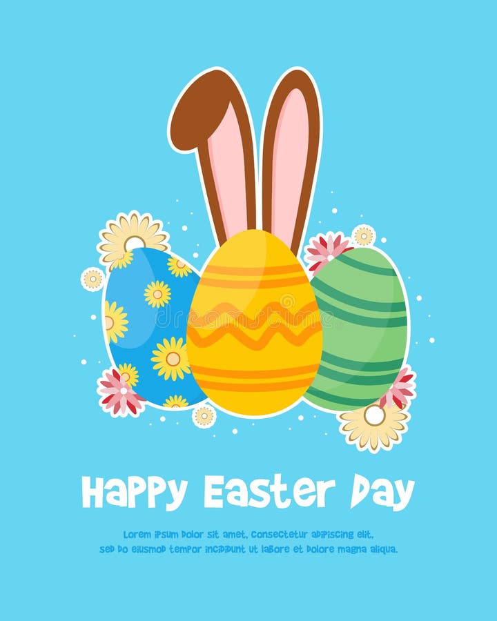 Lycklig affisch för easter dagberöm stock illustrationer Lycklig affisch för easter dagberöm stock illustrationer