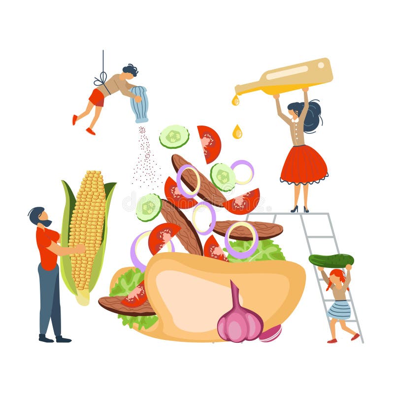 Lycklig familj som tillsammans lagar mat en mexicansk taco royaltyfri illustrationer Lycklig familj som tillsammans lagar mat en mexicansk taco royaltyfri illustrationer