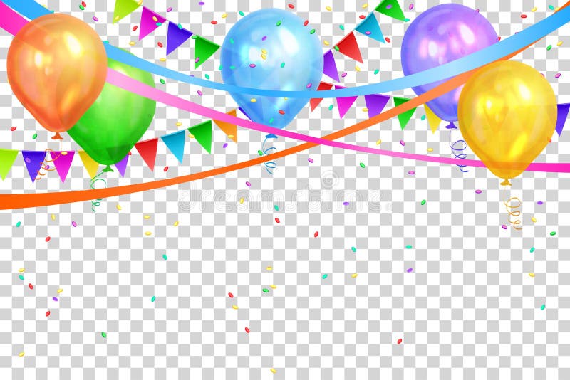 lycklig födelsedagdesign Färgrika ballonger och flaggagirlander royaltyfri illustrationer lycklig födelsedagdesign Färgrika ballonger och flaggagirlander royaltyfri illustrationer