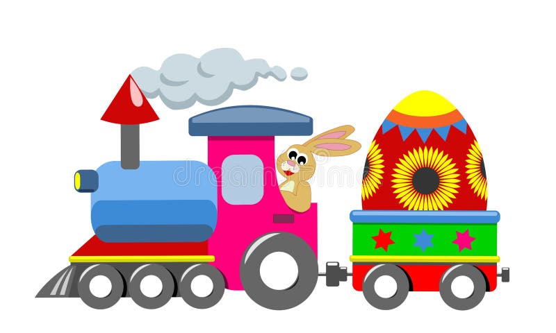 Lycklig påskkanin och drev stock illustrationer