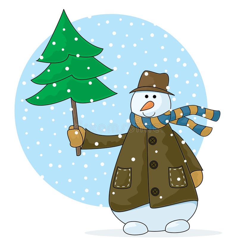 lycklig snowman royaltyfri illustrationer lycklig snowman royaltyfri illustrationer