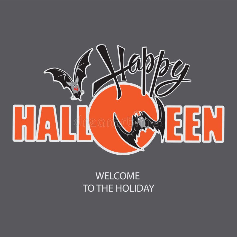 lyckliga halloween Inbjudan med slagträn royaltyfri illustrationer lyckliga halloween Inbjudan med slagträn royaltyfri illustrationer