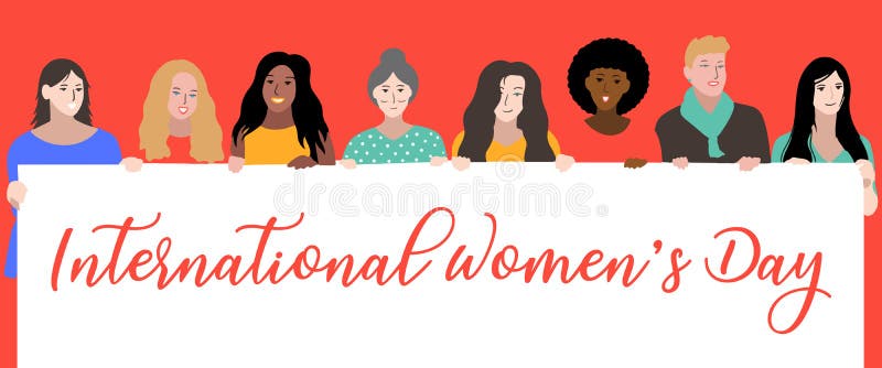 Lyckliga internationella kvinnors dag 8th mars