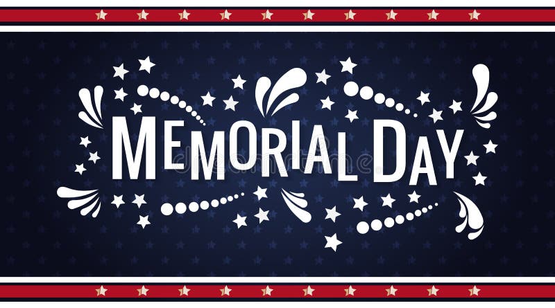 Lyckliga Memorial Day som märker uttryck i vektor Nationell amerikansk ferieillustration med färgstjärnor och abstrakt begrepp royaltyfri illustrationer Lyckliga Memorial Day som märker uttryck i vektor Nationell amerikansk ferieillustration med färgstjärnor och abstrakt begrepp royaltyfri illustrationer