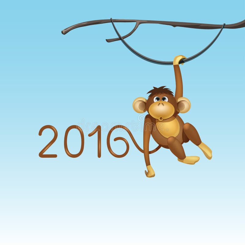 2016 lyckliga nya år av den kinesiska vektorn för kalenderapajulkort vektor illustrationer 2016 lyckliga nya år av den kinesiska vektorn för kalenderapajulkort vektor illustrationer