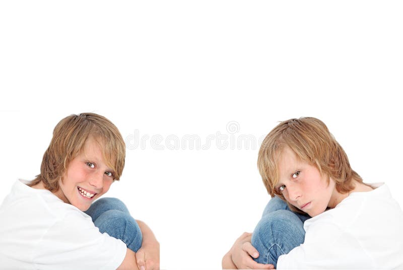 lyckligt SAD arkivbilder lyckligt SAD arkivbilder