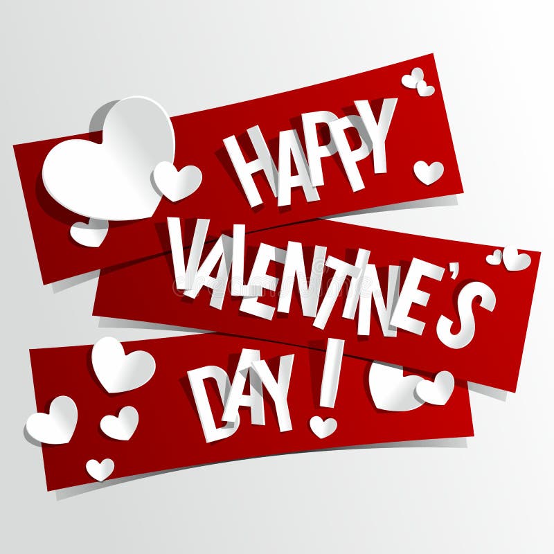 Happy Valentines Day card vector illustration. Happy Valentines Day card vector illustration