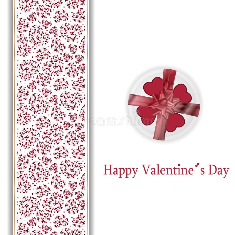 Lyckligt valentindagkort med röda och rosa hjärtor royaltyfri illustrationer Lyckligt valentindagkort med röda och rosa hjärtor royaltyfri illustrationer
