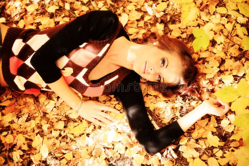 Lying on a leafage