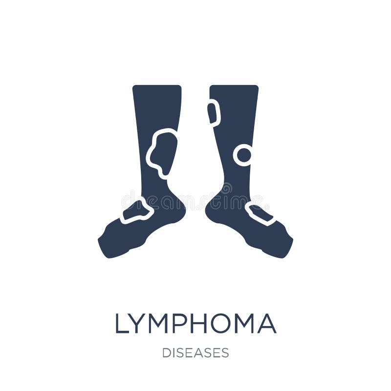 Lymphoma pictogram In vlak vectorlymphoma pictogram op witte backgro royalty-vrije illustratie Lymphoma pictogram In vlak vectorlymphoma pictogram op witte backgro royalty-vrije illustratie
