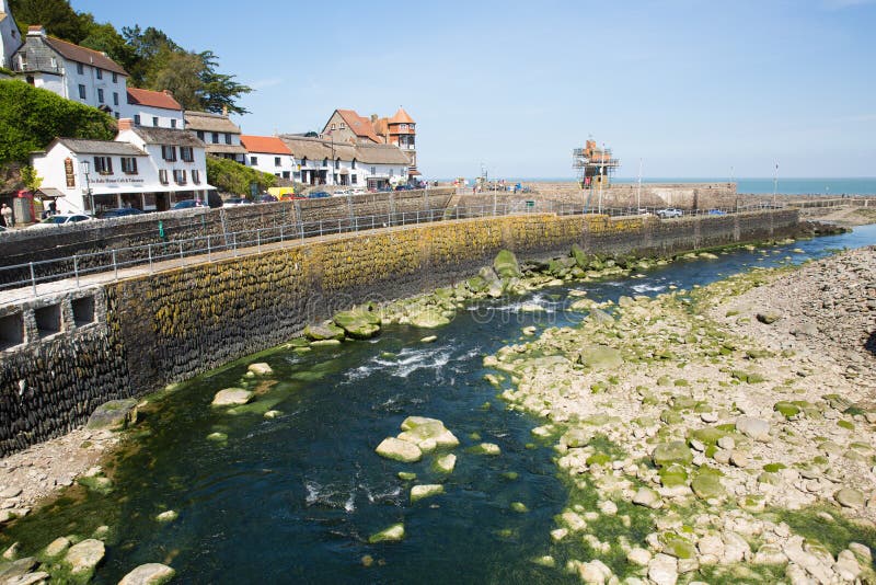 Lynmouth Devon UK with beautiful spring sunshine