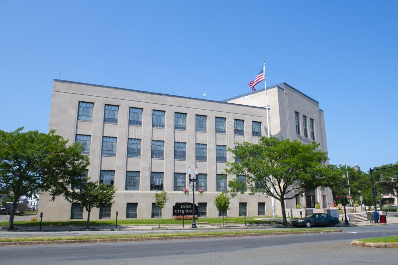 Lynn city hall lynn massachusetts usa fotografie stock libere da diritti