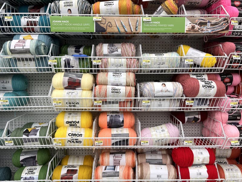 Lynnwood, WA USA Circa August 2022 Wide View of a Variety of Yarns