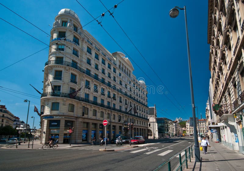 Lyon-Straßen stockfotografie Lyon-Straßen stockfotografie