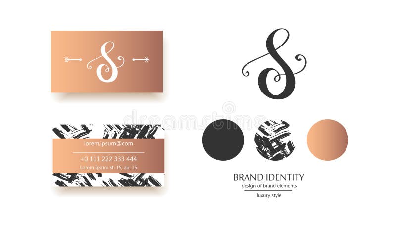 Lyxig calligraphic monogram för bokstav S - vektorlogomall Sofistikerad märkesdesign vektor illustrationer Lyxig calligraphic monogram för bokstav S - vektorlogomall Sofistikerad märkesdesign vektor illustrationer
