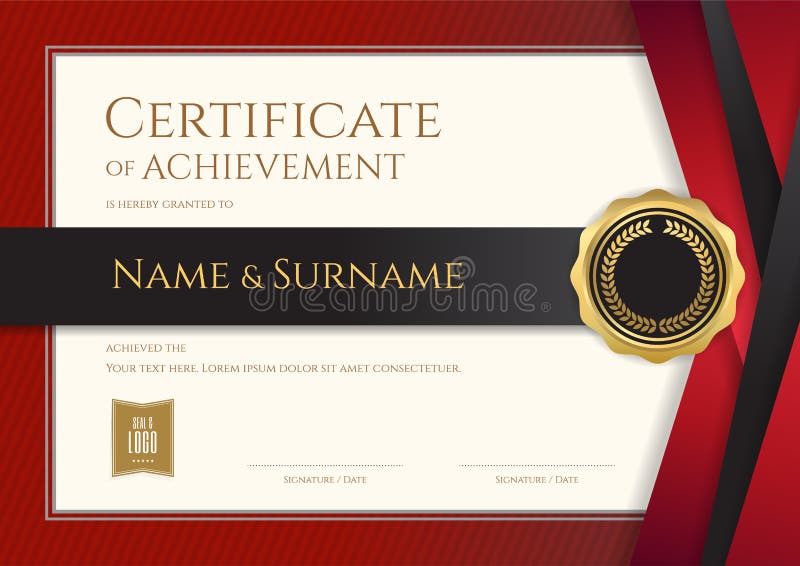 Lyxig certifikatmall med den eleganta gränsramen, diplom D vektor illustrationer Lyxig certifikatmall med den eleganta gränsramen, diplom D vektor illustrationer