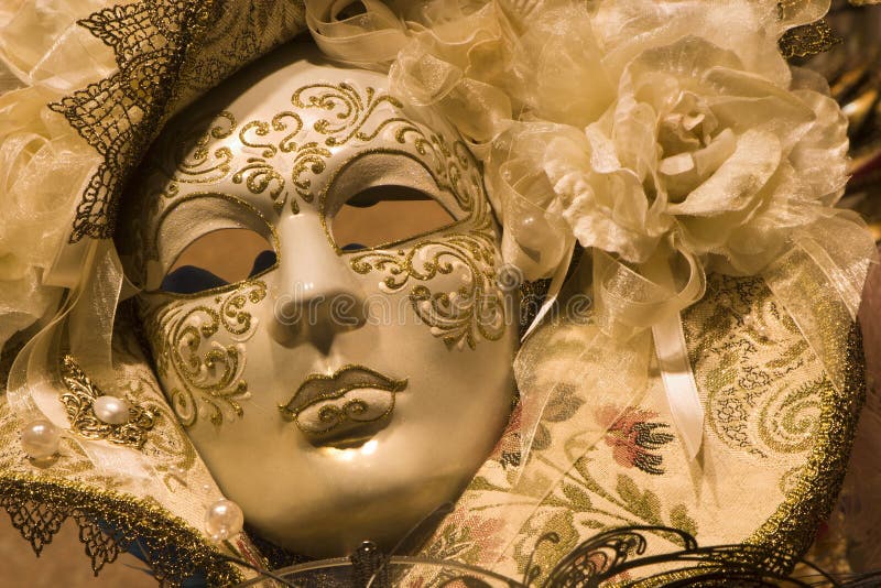 Luxury gold mask from venice - detail. Luxury gold mask from venice - detail