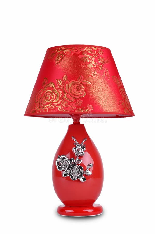 Lámpara De Mesa De Cerámica Del Estilo Chino Foto de archivo Imagen