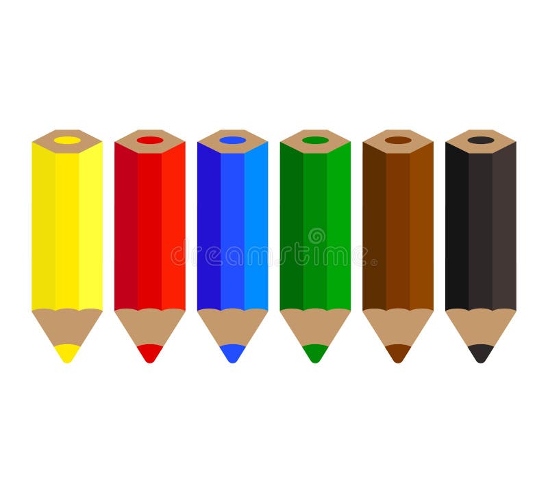 Lápices del color fijados libre illustration Lápices del color fijados libre illustration