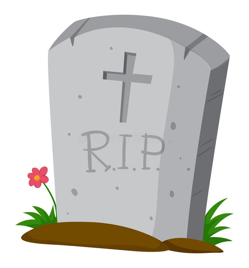 Lápida Mortuaria En La Tierra Ilustración del Vector Ilustración de